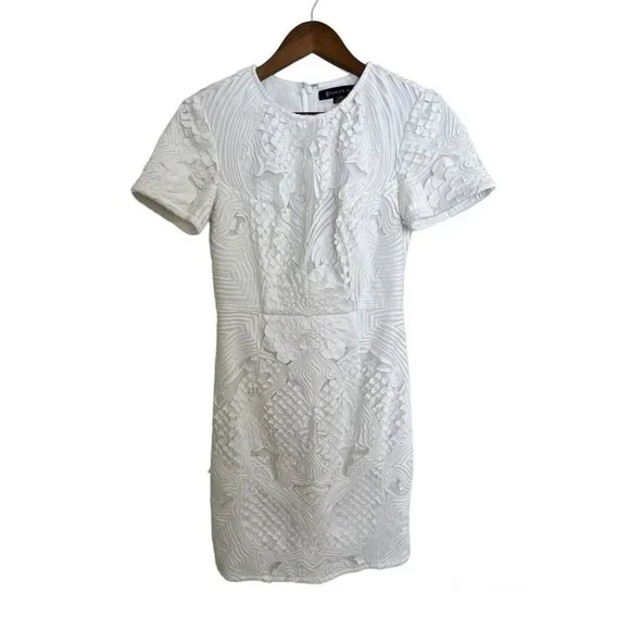 Anthropologie | Dresses | Anthropologie Pankaj Nidhi Joelle Dress P Ivory  Short Sleeve Applique | Poshmark